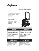 RugDoctor PWSU-1 Operator'S Manual preview