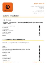 Preview for 11 page of Rugged Interactive CardioWall Landscape Order And Installation Manual