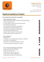 Preview for 31 page of Rugged Interactive SkyClimb Order And Installation Manual