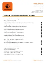 Предварительный просмотр 29 страницы Rugged Interactive TrailBlazer Traverse HEX Installation And Instruction Manual