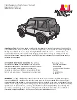 Rugged Ridge 53701.52 Installation Manual preview