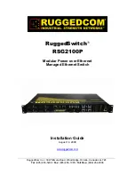 RuggedCom RuggedSwitch RSG2100P Installation Manual предпросмотр