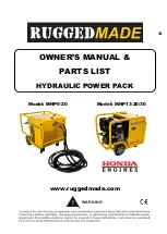 Preview for 1 page of RuggedMade MHP13-20 Owner'S Manual & Parts List