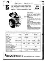 Ruggerini RDM 901 Maintenance Information preview