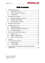 Предварительный просмотр 2 страницы Rühle IR 17 Translation Of The Original Operating Instructions