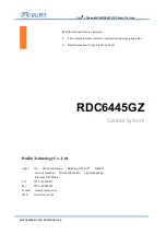 Предварительный просмотр 1 страницы Ruida Technology RDC6445GZ User Manual