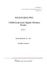 Предварительный просмотр 1 страницы Ruijie Networks RG-EW1200G PRO Manual