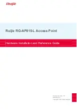 Preview for 1 page of Ruijie RG-AP810-L Hardware  Installation And Reference Manual