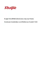 Preview for 1 page of Ruijie RG-AP850-I-V2 Series Hardware  Installation And Reference Manual