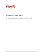 Preview for 1 page of Ruijie RG-RSR20-X-28 Series Hardware  Installation And Reference Manual