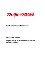 Ruijie RG-S7800 Series Hardware Installation Manual предпросмотр