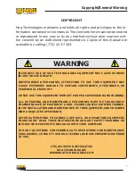 Preview for 3 page of RUMBLE HOG RH7500 Operation Manual