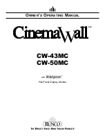 Runco CinemaWall CW-43MC Owner'S Operating Manual предпросмотр