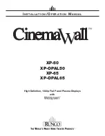 Предварительный просмотр 1 страницы Runco CINEMAWALL XP-50 Installation & Operation Manual