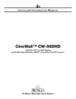 Preview for 1 page of Runco CineWall CW-95DHD User Manual