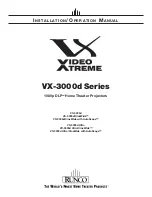 Runco CINEWIDETM VX-3000D Installation & Operation Manual предпросмотр