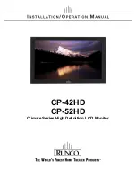 Runco CP-42HD Installation & Operation Manual предпросмотр