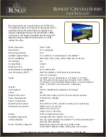 Preview for 1 page of Runco CRYSTAL CX-47HD Specification