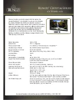 Preview for 1 page of Runco CRYSTAL CX-70DHD Specification