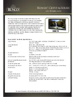 Preview for 2 page of Runco CRYSTAL CX-70DHD Specification