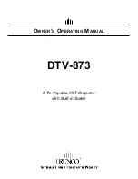 Preview for 1 page of Runco DTV-873 Owner'S Operating Manual