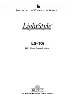 Runco LIGHTSTYLE LS-10I Installation & Operation Manual preview