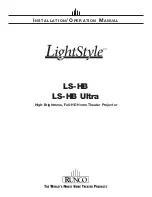 Runco LIGHTSTYLE LS-HB Installation & Operation Manual предпросмотр