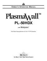 Preview for 1 page of Runco PLASMAWALL PL-50HDX Owner'S Operating Manual