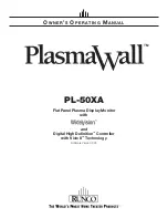 Предварительный просмотр 1 страницы Runco PlasmaWall PL-50XA Owner'S Operating Manual