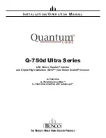 Runco Quantum Color Q-750d Series Installation & Operation Manual preview