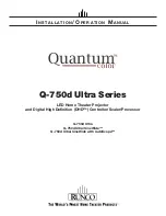 Предварительный просмотр 1 страницы Runco Quantum Color Q-750d Series Installation & Operation Manual