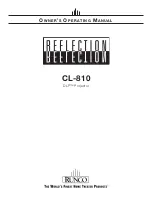 Preview for 1 page of Runco Reflection CL-810 CineWide Owner'S Operating Manual