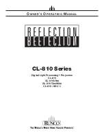 Runco Reflection CL-810 / SDC-1 Owner'S Operating Manual preview