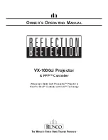 Preview for 1 page of Runco REFLECTION VX-1000CI Owner'S Operating Manual