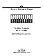 Preview for 1 page of Runco Reflection VX-4000ci Owner'S Operating Manual