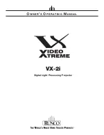 Preview for 1 page of Runco Video Xtreme VX-2i Owner'S Operating Manual