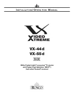 Runco Video Xtreme VX-44d Installation & Operation Manual preview