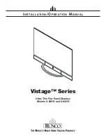 Runco Vistage series Operation Manual preview