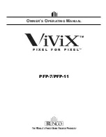 Runco ViViX PIXEL FOR PIXEL PFP-11 Owner'S Operating Manual предпросмотр