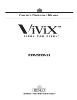 Preview for 2 page of Runco ViViX PIXEL FOR PIXEL PFP-11 Owner'S Operating Manual