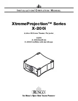 Preview for 1 page of Runco XtremeProjection X-200i Installation & Operation Manual