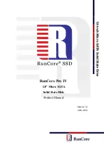 Preview for 1 page of RunCore SSD Pro IV Product Manual