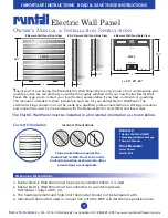 Предварительный просмотр 1 страницы Runtal EWP series Owner'S Manual & Operating Instructions