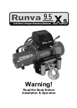 Runva 9.5 XS Installation & Operation Manual предпросмотр