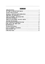 Предварительный просмотр 2 страницы Runva EWB25 Assembly & Operating Instructions