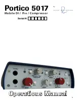 Rupert Neve Designs Portico 5017 Operation Manual предпросмотр