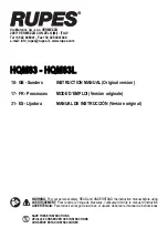 Rupes HQM83 Instruction Manual preview