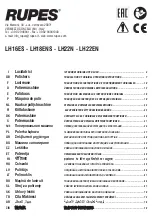 Preview for 1 page of Rupes LH16ES Translation Of Original Operating Instructions