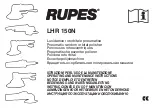 Rupes LHR 150N Operating And Maintenance Instructions Manual preview