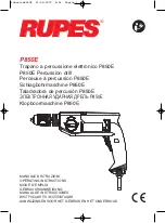 Rupes P850E Operating Instructions Manual preview